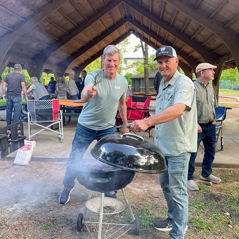 guys griling at SAGE gathering