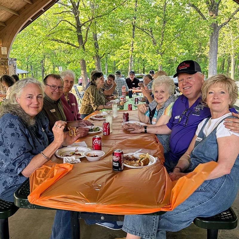 people eating together at SAGE gathering