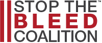 Stop the Bleed Coalition logo with red and black text