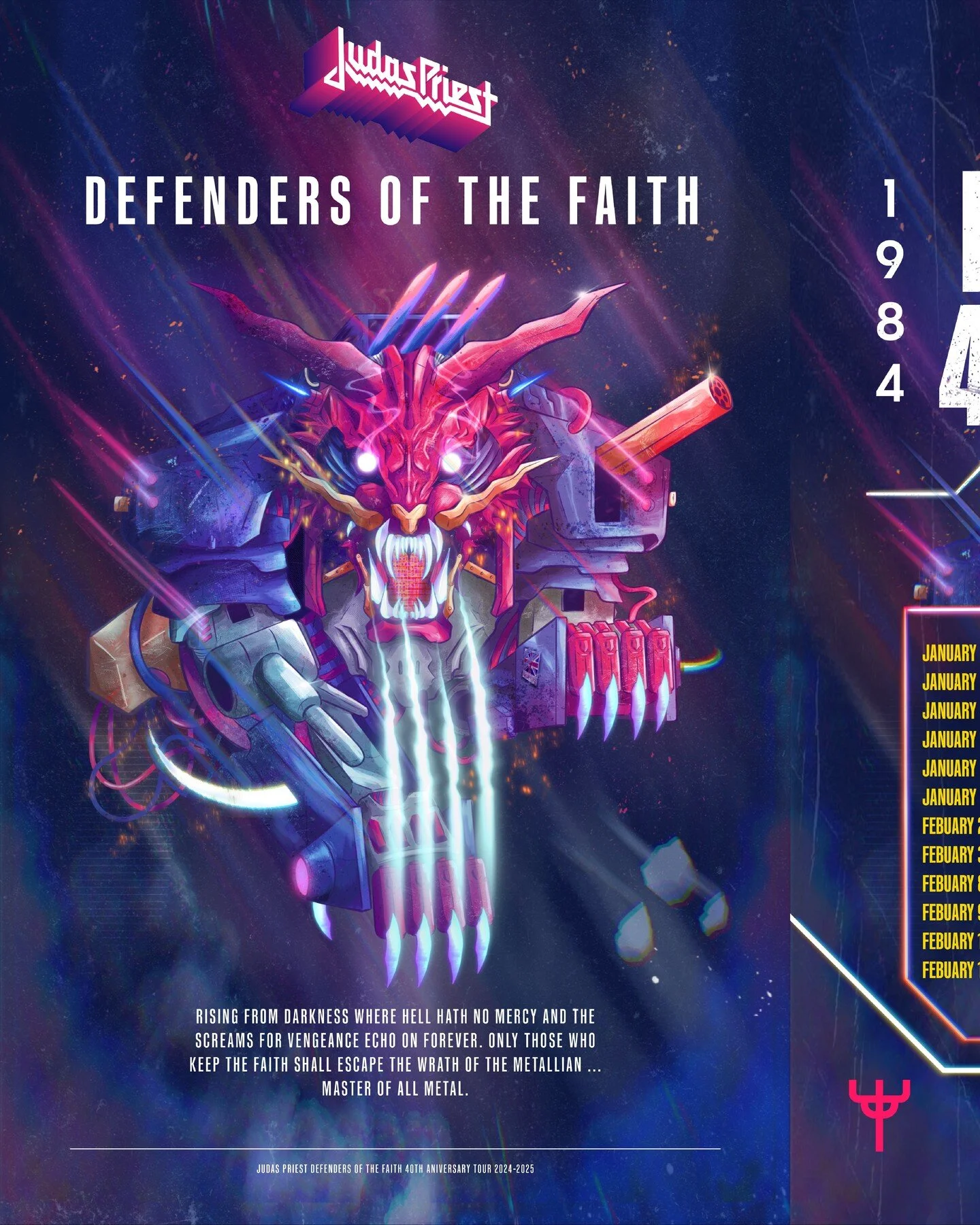 DEFENDERS OF THE FAITH 40TH
Branding design concept for school

#myart #artist #graphicdesign #graphicdesigner #fanart #posterdesign #albumart #bandart #graphicart #illustration #digitalart #digitalillustration #brandingdesign #drawing #metal #metalm