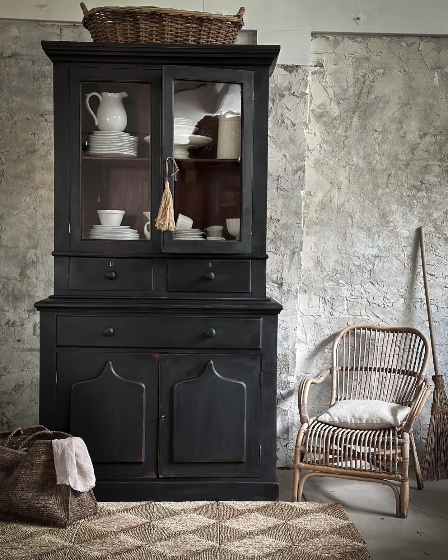 The most handsome &lsquo;Victorian bookcase&rsquo;.

And a fantastic storage solution for so many spaces; a kitchen, library, laundry or bathroom.
It&rsquo;s worn, painted finish is stunning and reveals the character and charm of an aged furniture pi