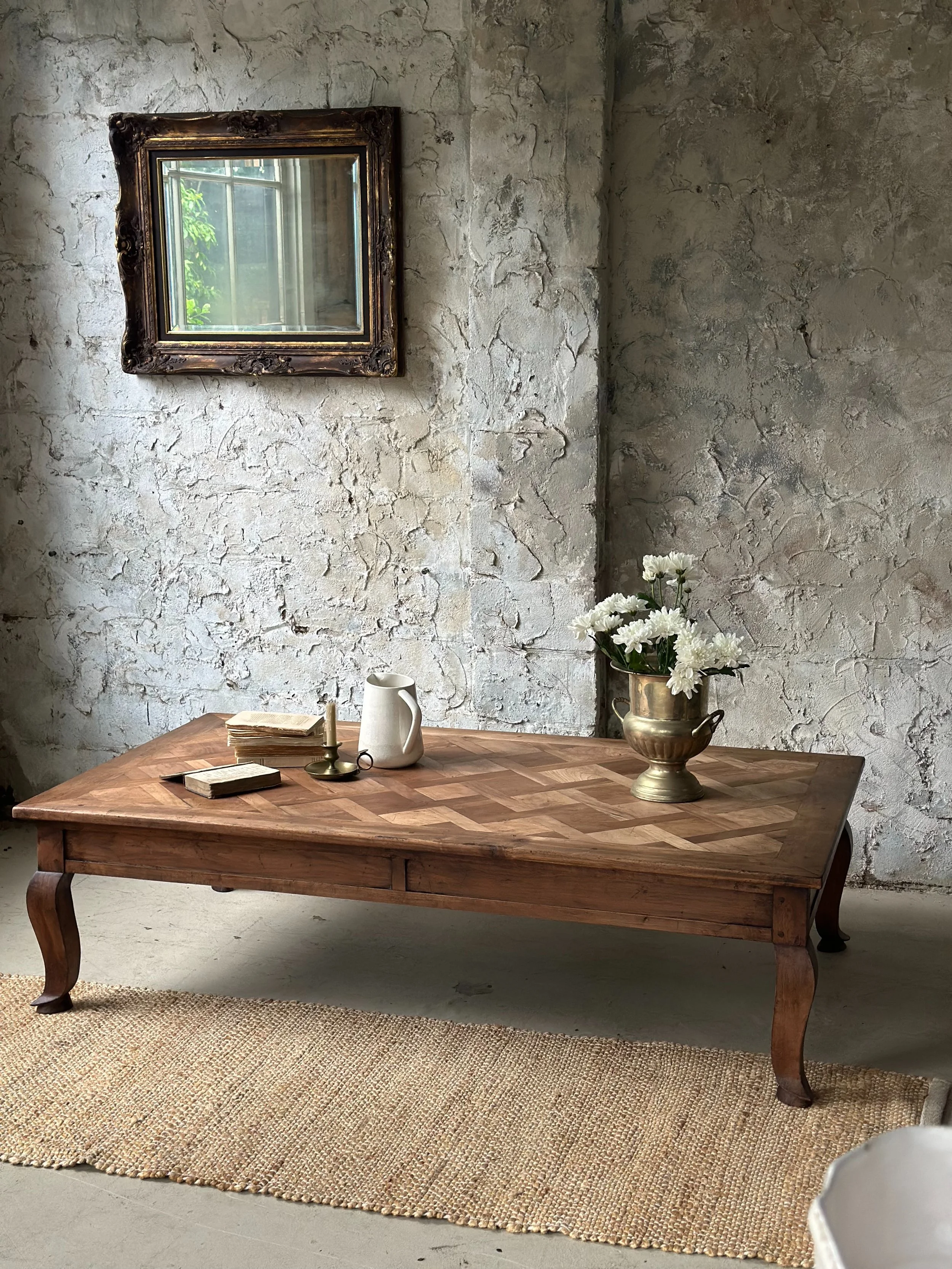 The art of creating a room that feels completely authentic and original becomes effortless with the right piece. Our French parquetry coffee table brings together sophistication, elegance, and timeless design&mdash;everything we&rsquo;re about.

Avai