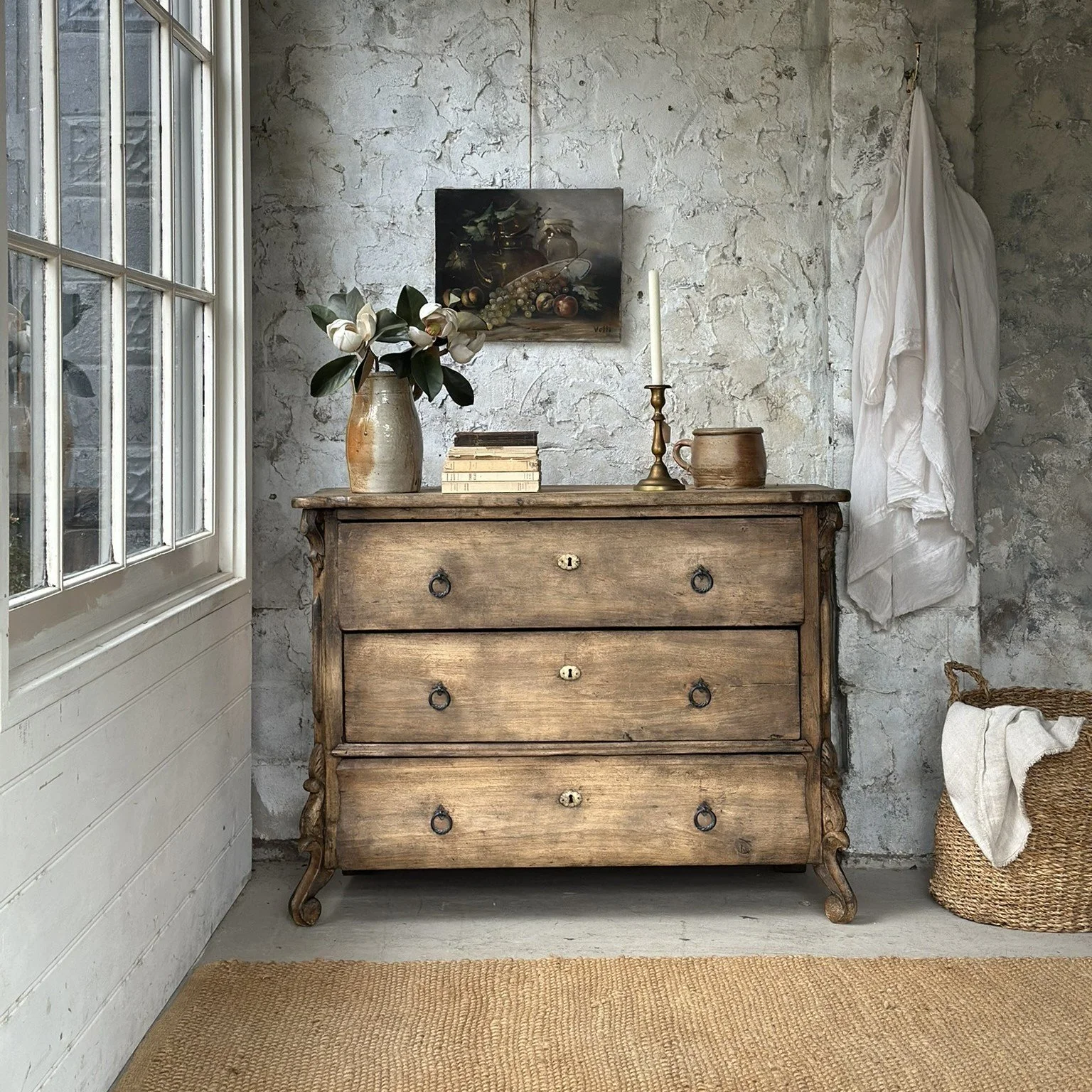 French carved chest of drawers
