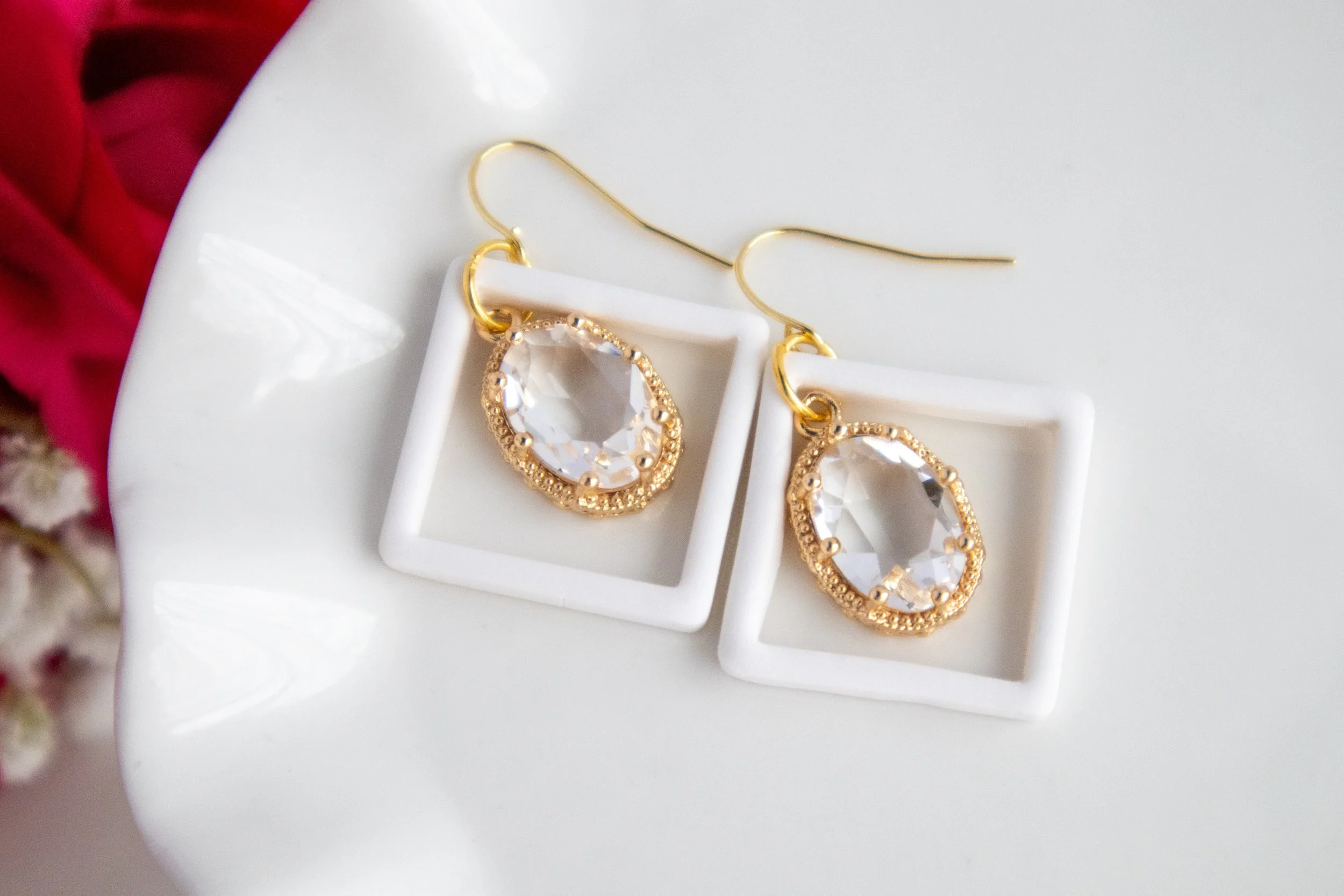 Classy Dangle in White