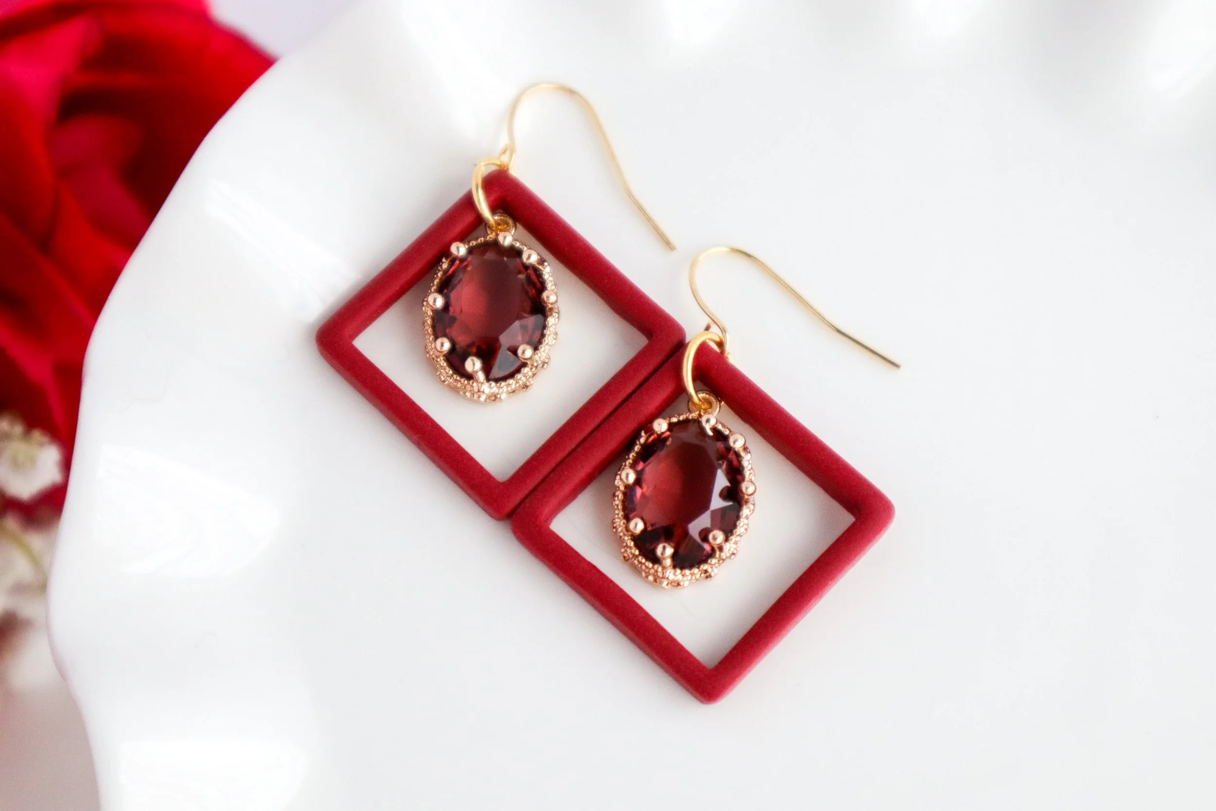 Classy Dangle in Red