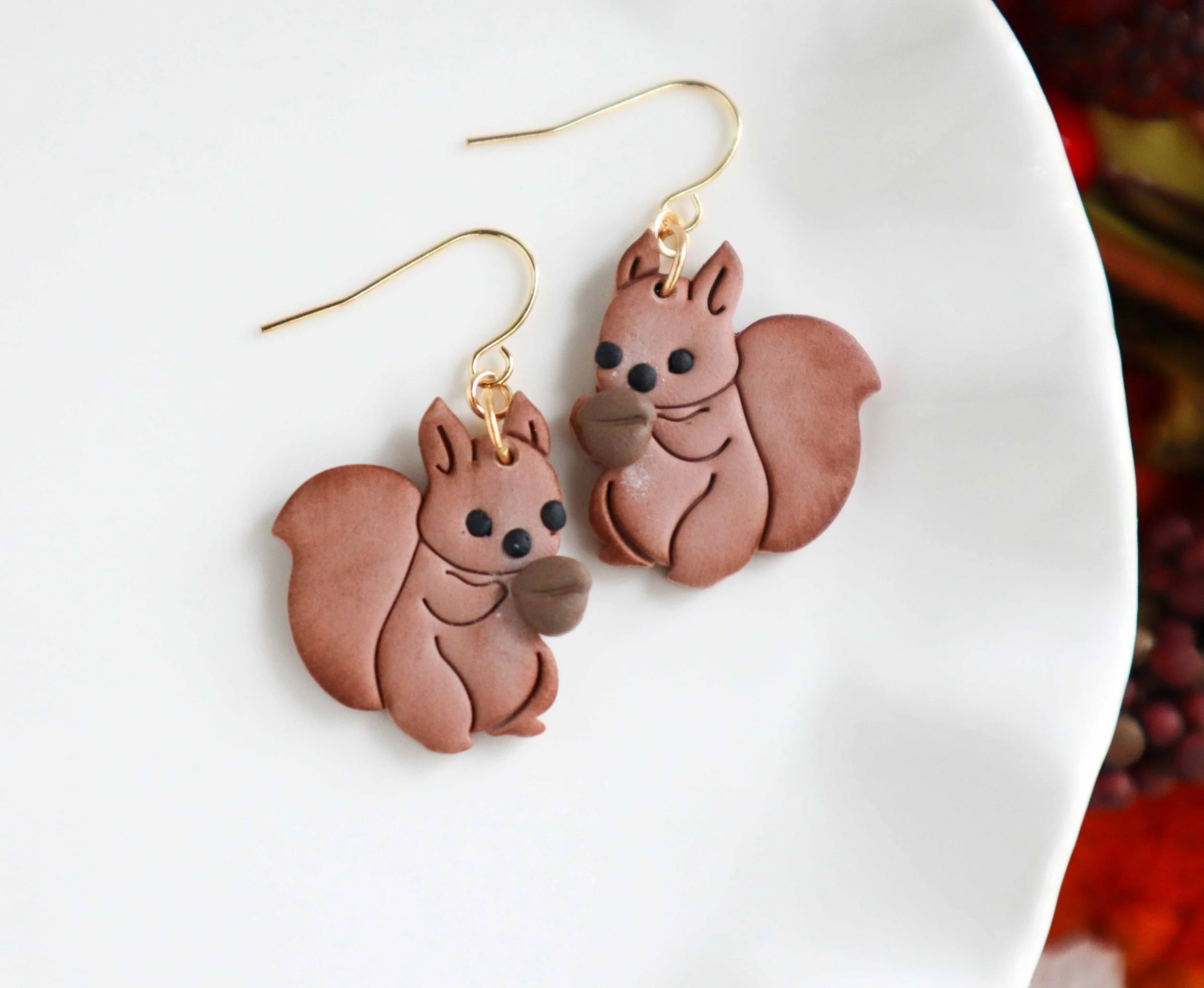 Squirrel & Acorn Earrings