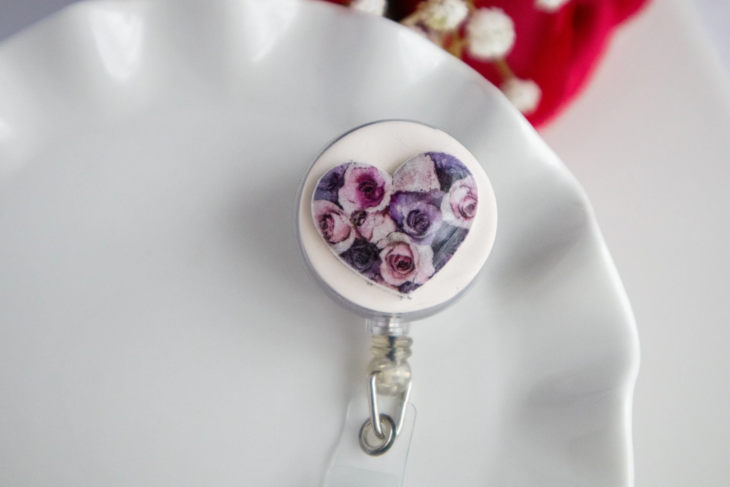 Heart Floral Badge Reel 2