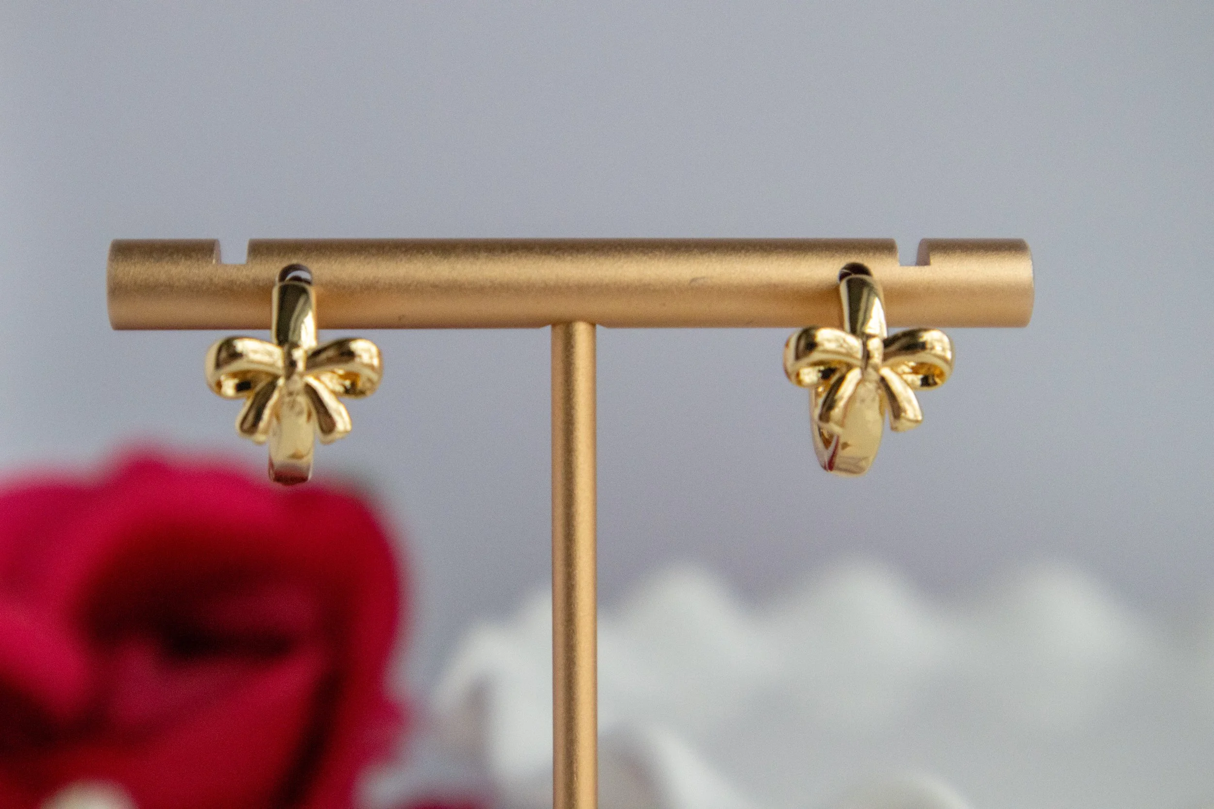 Bow Hoop Earrings