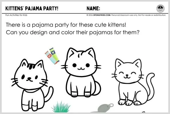 Kittens’ Pajama Party!