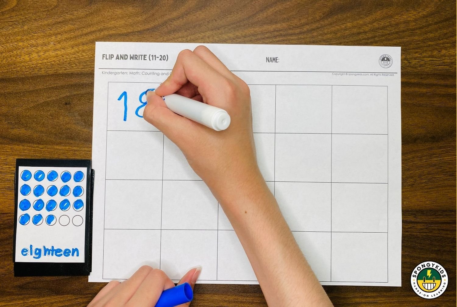 24 Writing Flip and Write (11-20): Number Writing Activity — SPONGYKIDS