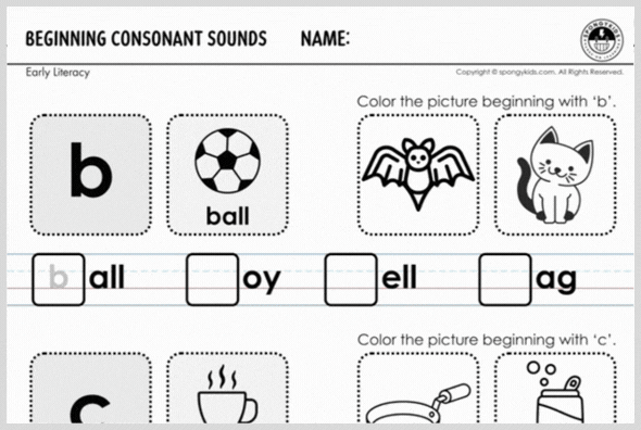 Beginning Consonant Sounds