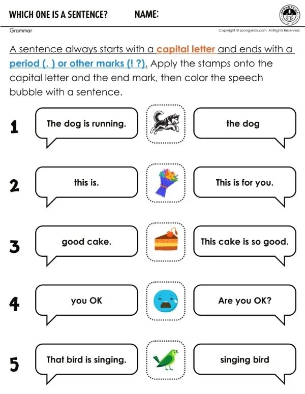 Which One Is a Sentence?
