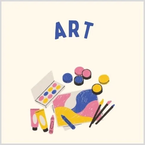 Colorful thumbnail featuring arts and crafts activity ideas for kids