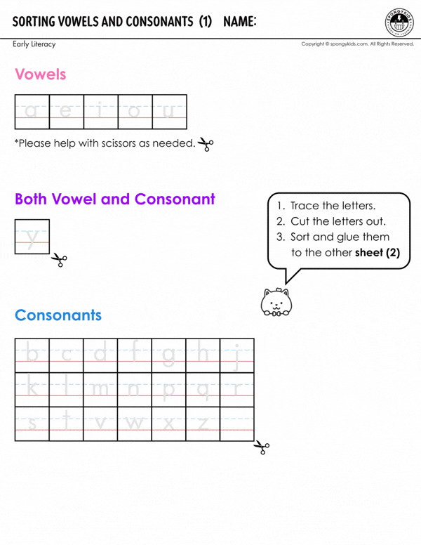 Sorting Vowels and Consonants