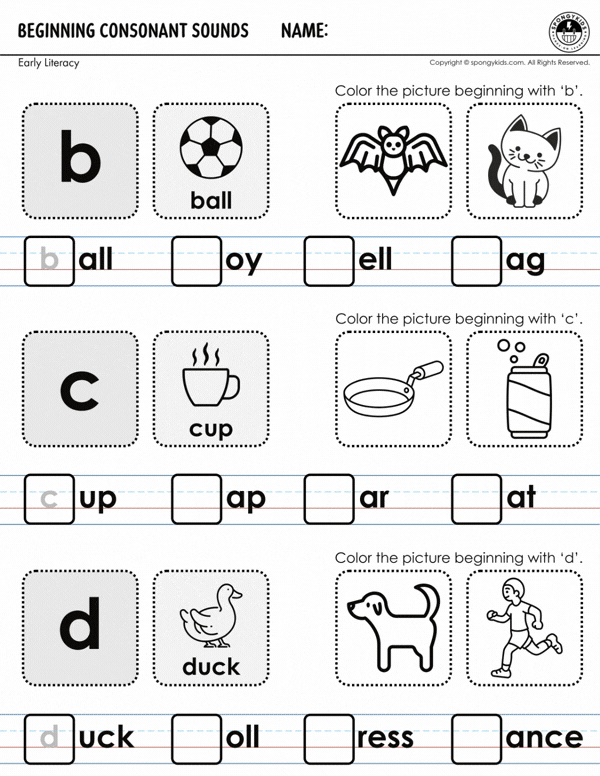 Beginning Consonant Sounds