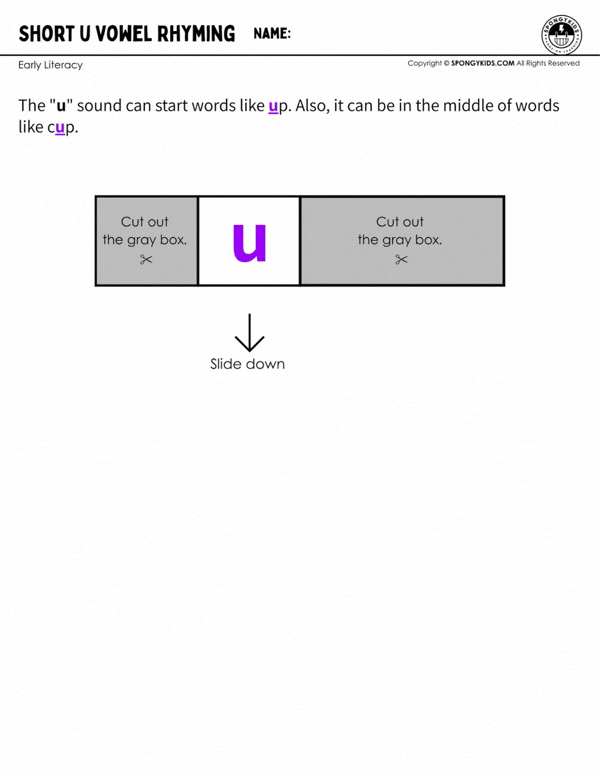 Short u Vowel Rhyming