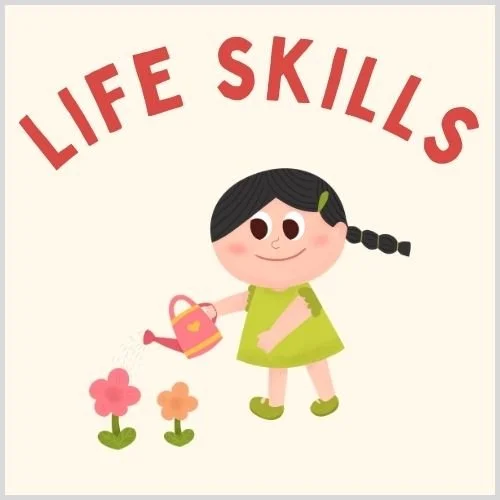 Colorful thumbnail showcasing playful activity ideas for kids to learn life skills
