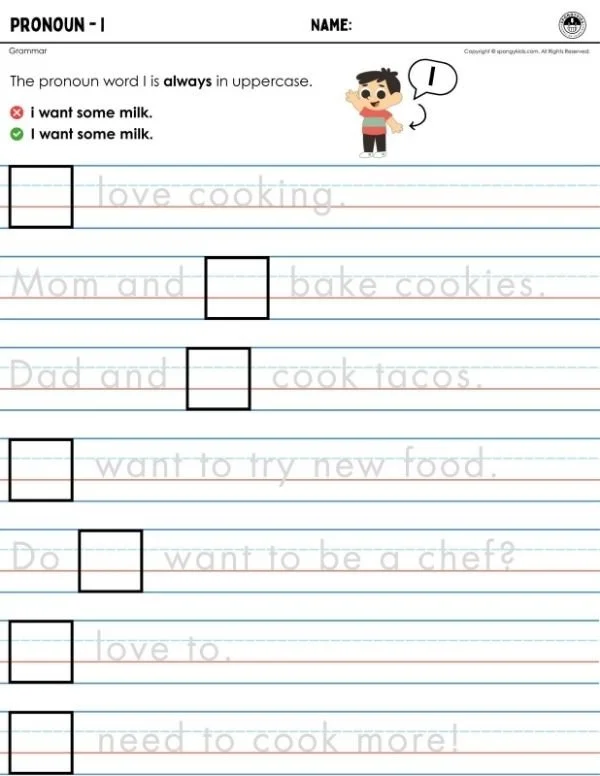 Pronoun I