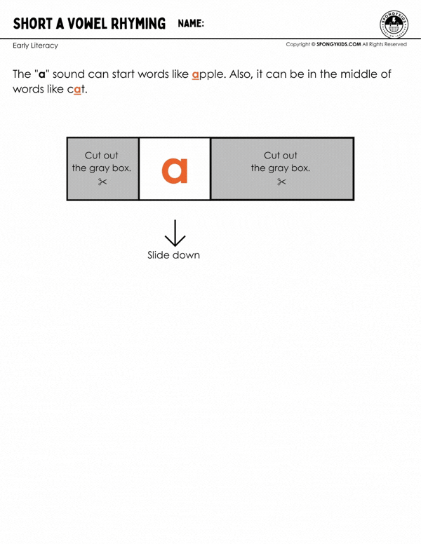 Short a Vowel Rhyming
