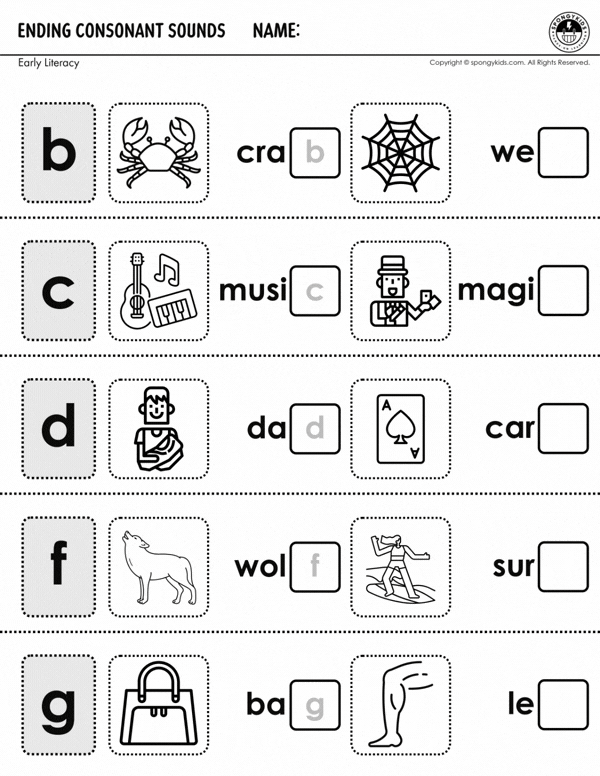 Ending Consonant Sounds