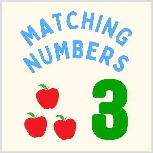 Thumbnail showcasing math activities and worksheets designed to help kids learn to match numbers
