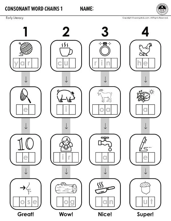 Consonant Word Chains 1