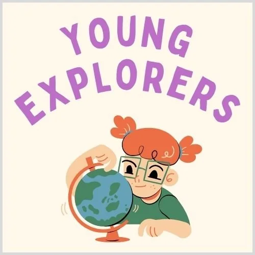 Colorful thumbnail showcasing fun activity ideas for Young Explorers (ages 8-11). Just right for Upper Elementary students!