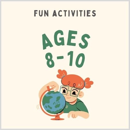 Colorful thumbnail showcasing fun activity ideas for Young Explorers (ages 8-11). Just right for Upper Elementary students!