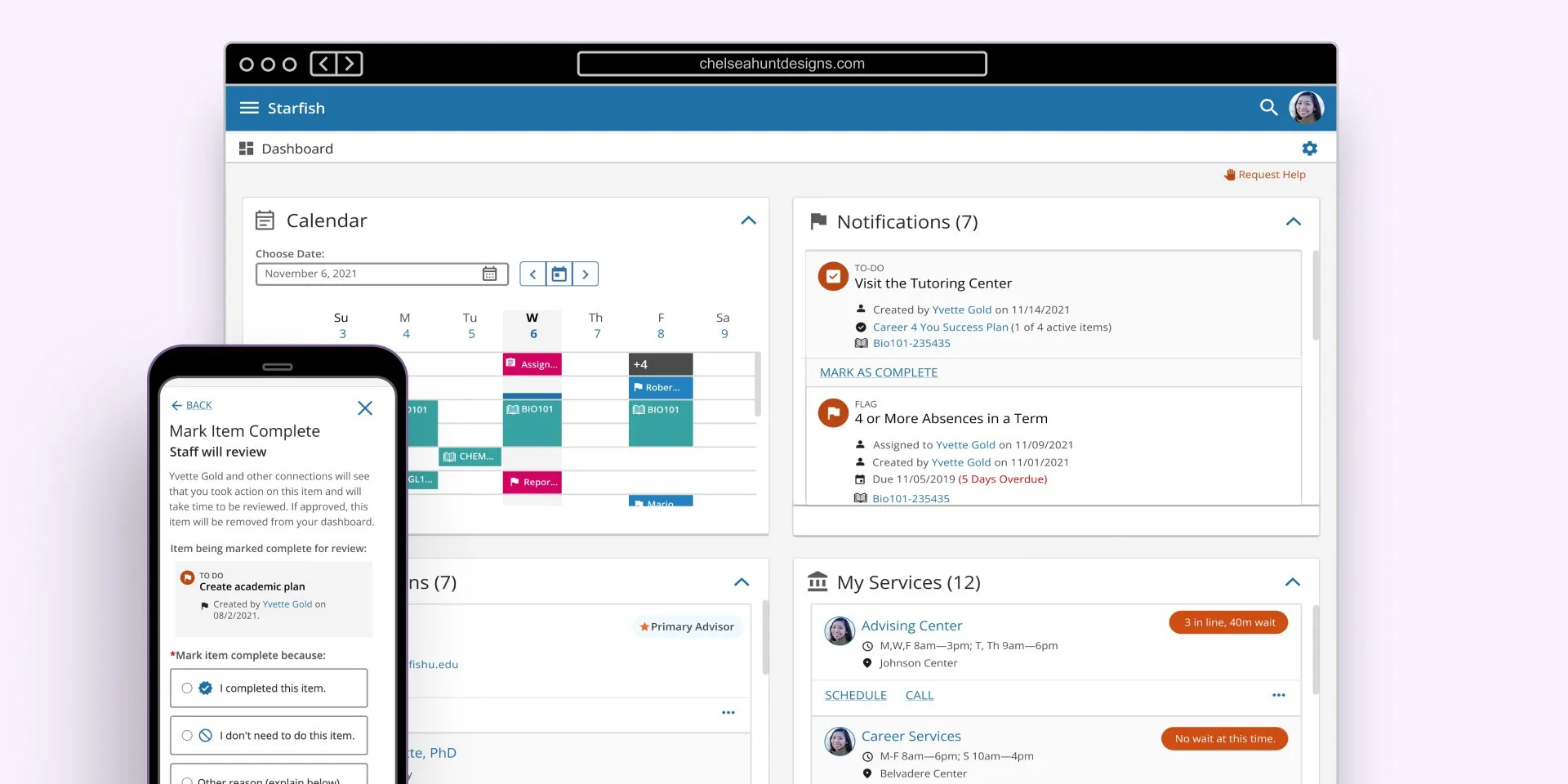 SaaS mobile and desktop mock ups