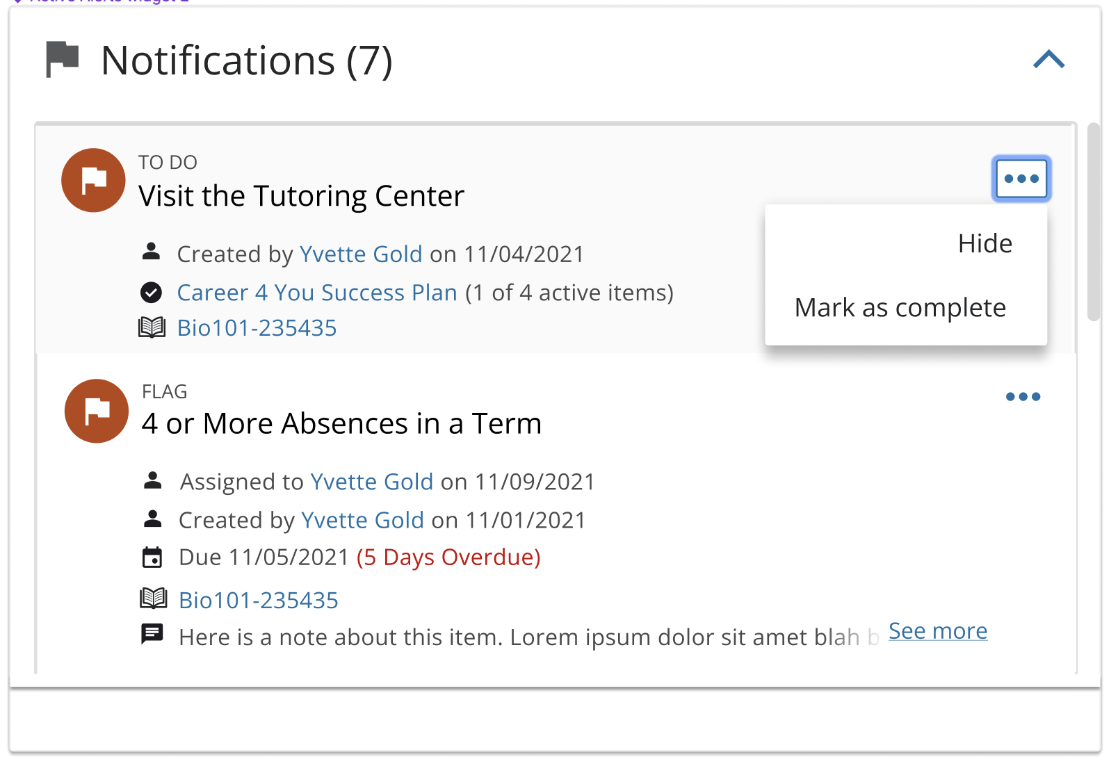Call to action option1 menu dropdown with action