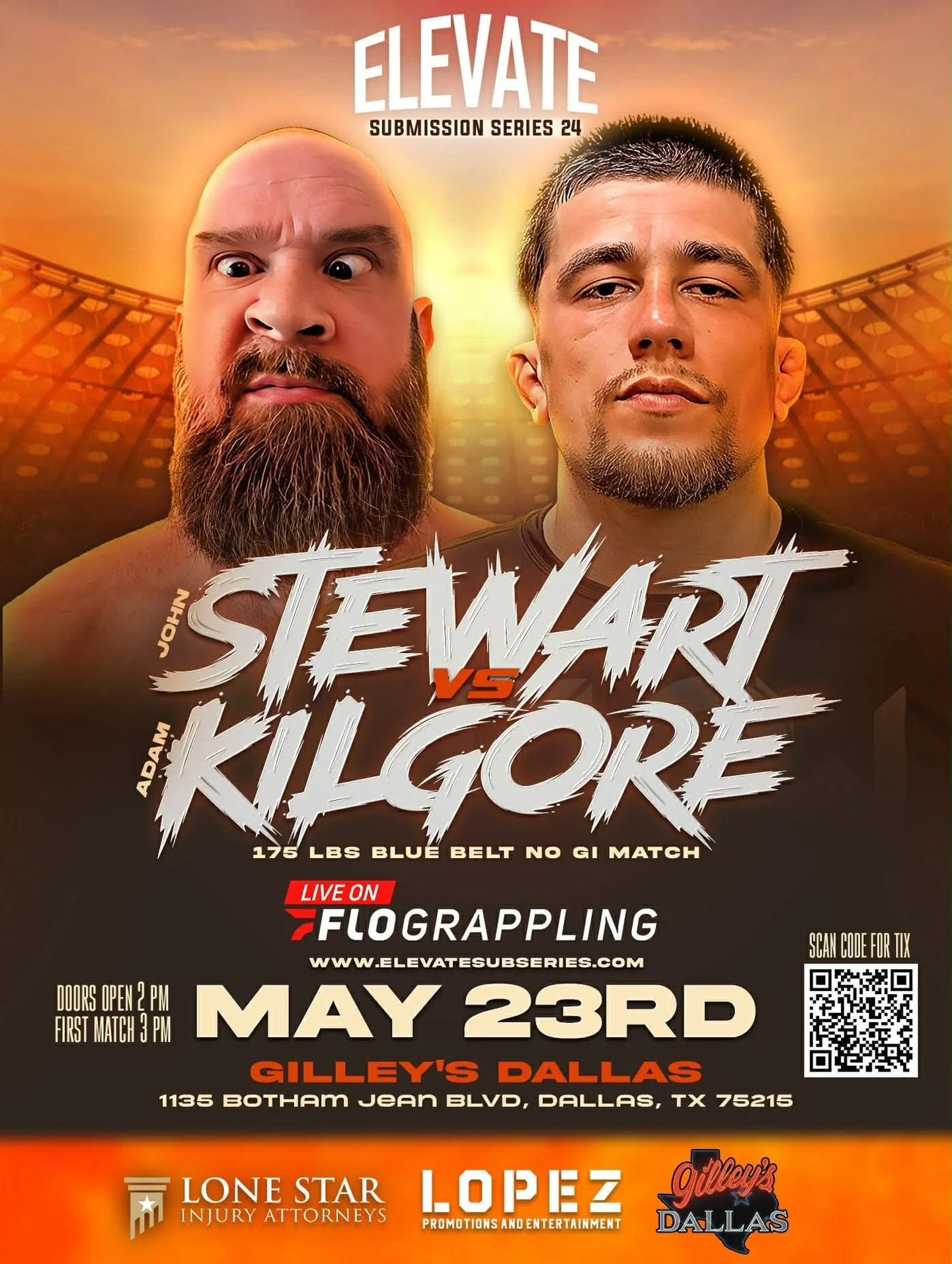 New venue, same mission. Dominate. ☝️ 

@adamkilgore24 is returning to @_elevate_submission_series__  May 23!

Now being held @gilleysdallas

Dm for tickets and more info, you won&rsquo;t want to miss this one 🔥