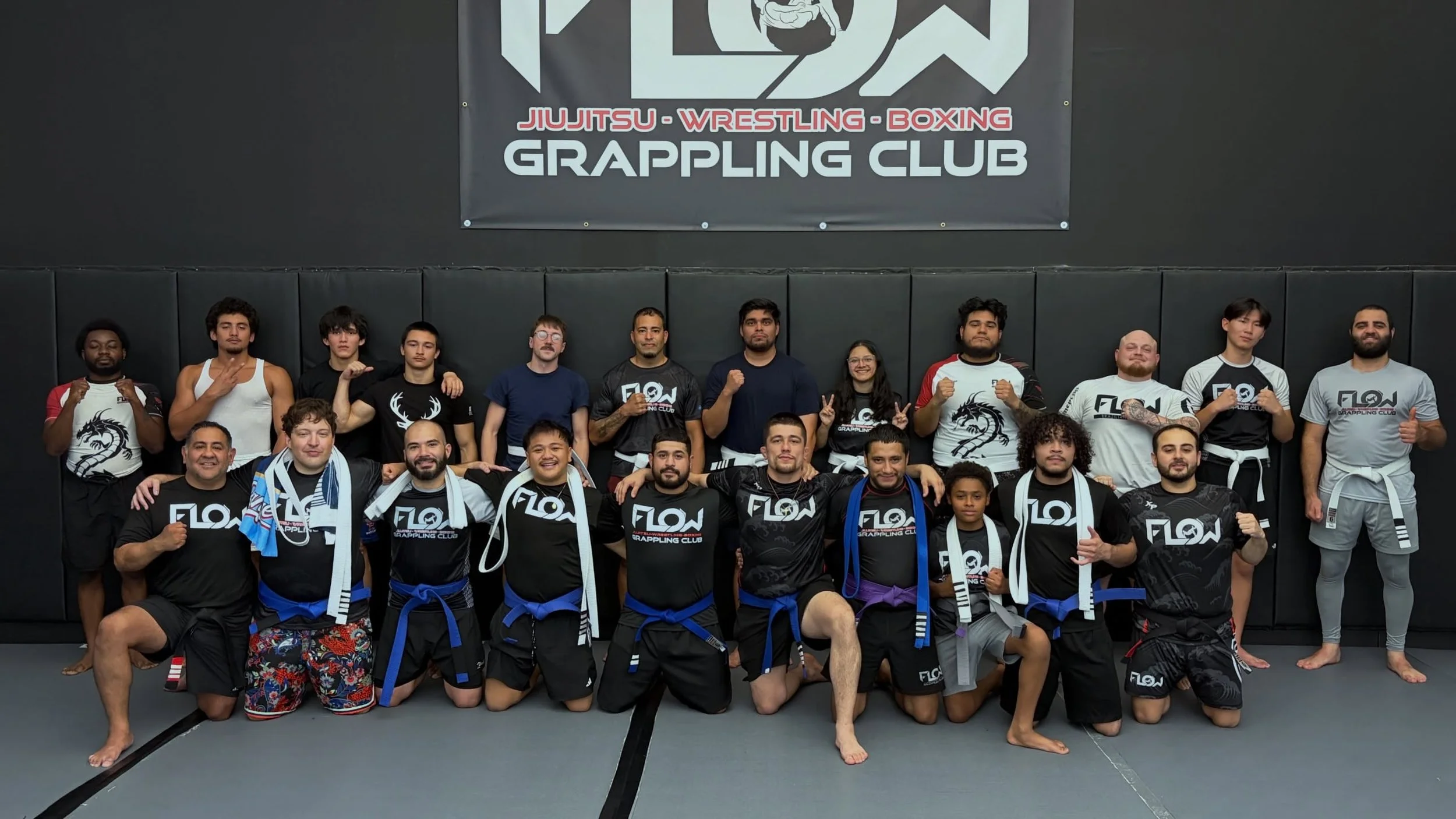 Added a little more color to the Flow mats tonight. Everyone deserved all the stripes and belts given out today! We are super proud of all of you 🌊🌊