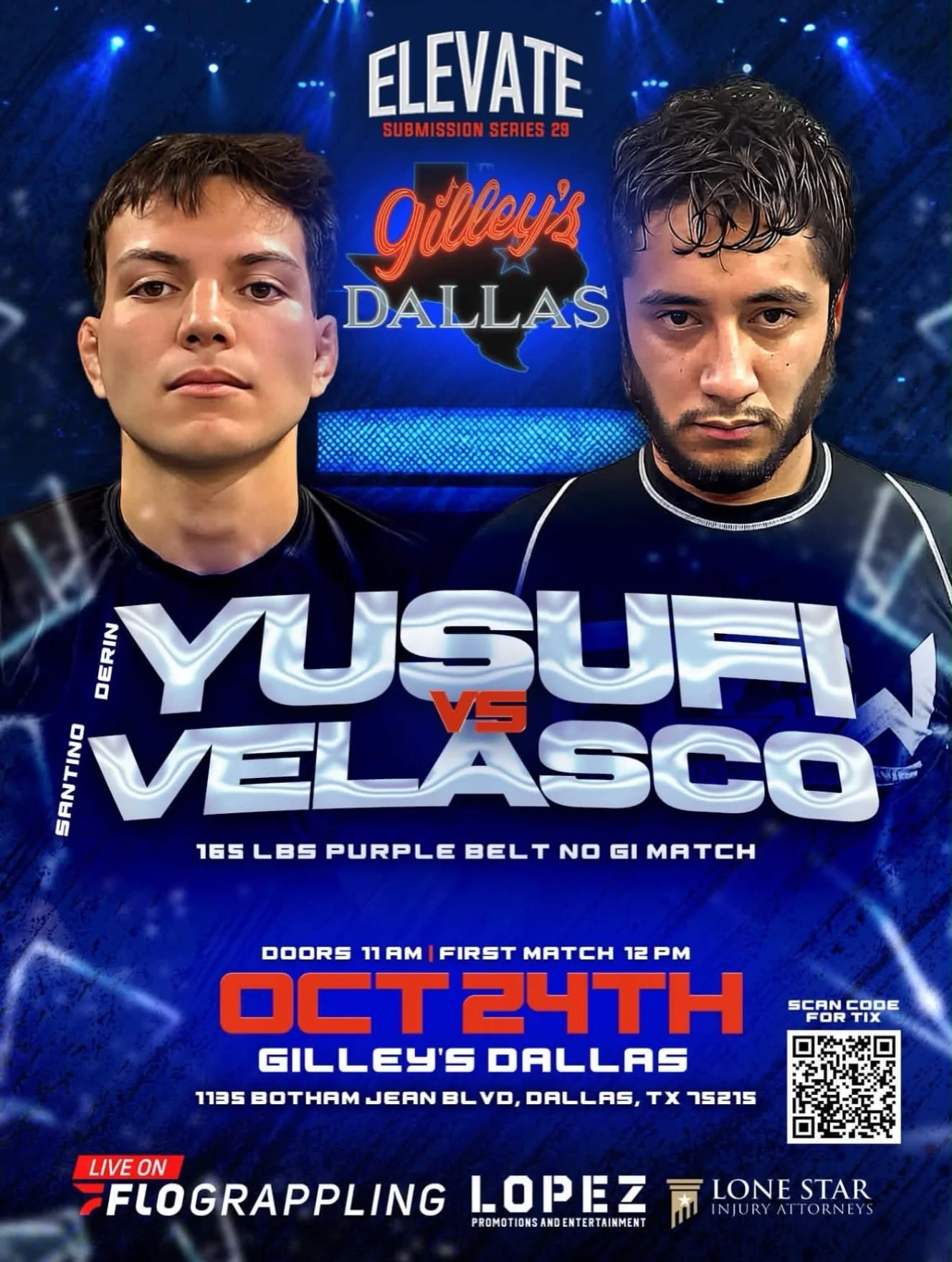 First match as a purple belt, @tino_ws6 back out on the @_elevate_submission_series__ canvas! 🐸 🌪️ 

DM Tino for tickets! See you Oct 24th @gilleysdallas