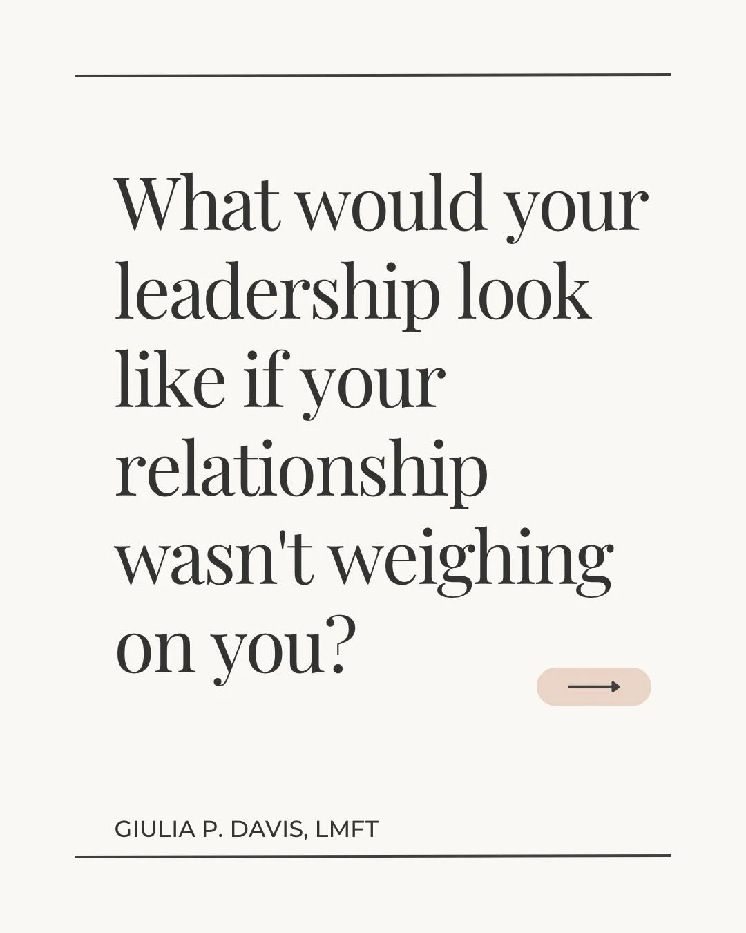Your relationship doesn&rsquo;t stay at home.

It walks into every room with you.

The argument from last night is in your tone on that morning call. It&rsquo;s in the decision you second-guessed. It&rsquo;s in the patience you didn&rsquo;t have for 