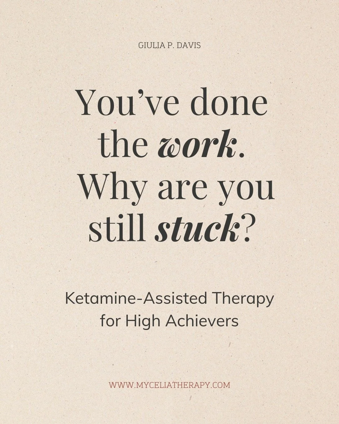 You are holding it together in every room you walk into.

And somewhere in the background, there is a version of you that went quiet a long time ago.

Not broken. Not falling apart.
Just ... not reachable anymore.

Ketamine-assisted psychotherapy isn