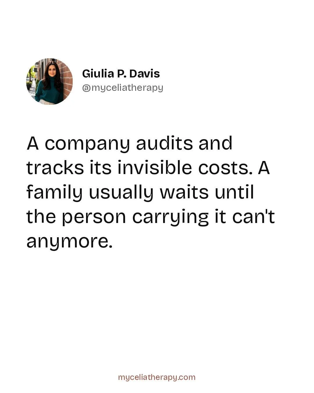 The person carrying it usually knows long before anyone asks. 🤍
Companies track this stuff carefully. They call it overhead, attrition risk, single points of failure. Someone's actual job is to notice when the system depends too much on one person.

