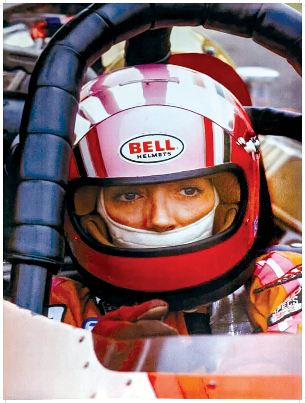 Bell Helmet Poster, Signed  Shirley Muldowney Racing