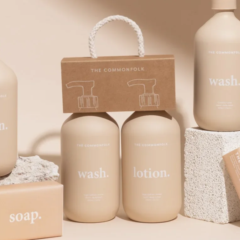 THE COMMONFOLK - Keep it Simple Hand + Body Wash + Lotion Duo - Nude (Geranium + Lavender)