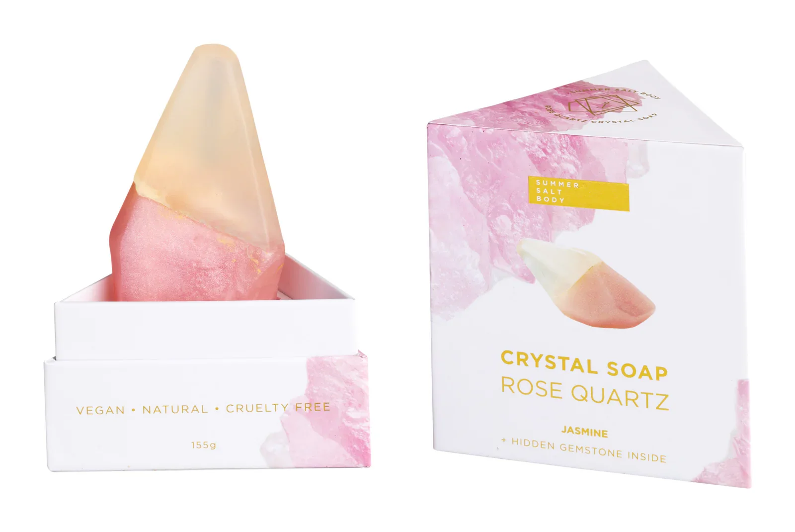 SUMMER SALT BODY - Rose Quartz Crystal Soap
