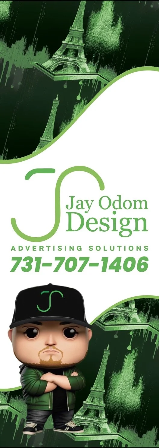 Image of contact information for graphic designer and logo designer Jay Odom