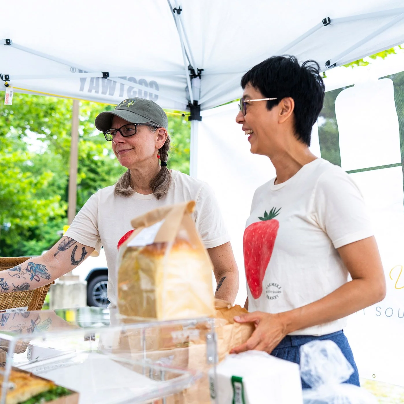 Vendors at farmers market