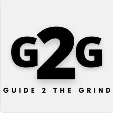 Logo featuring large text "G2G" with smaller text "Guide 2 The Grind" underneath.