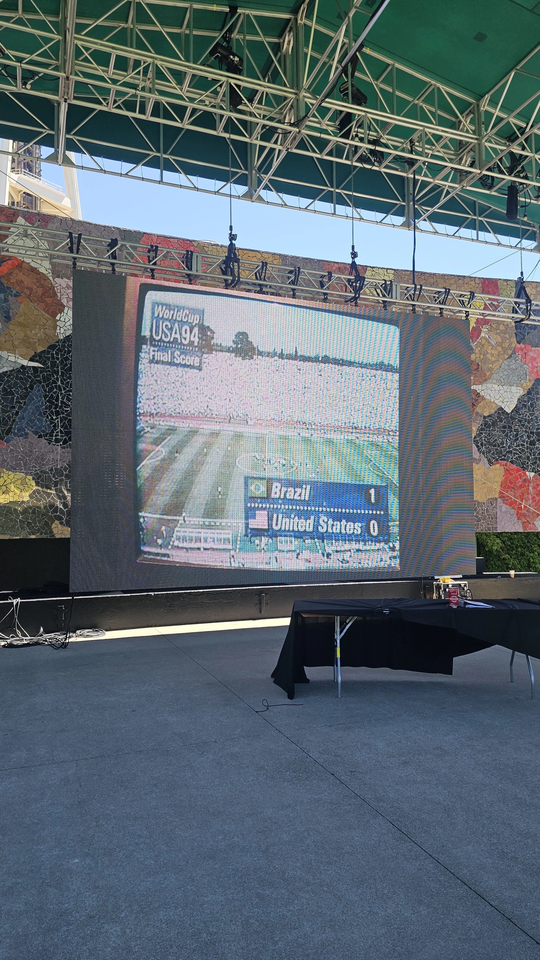 FIFA watch party - video wall build 