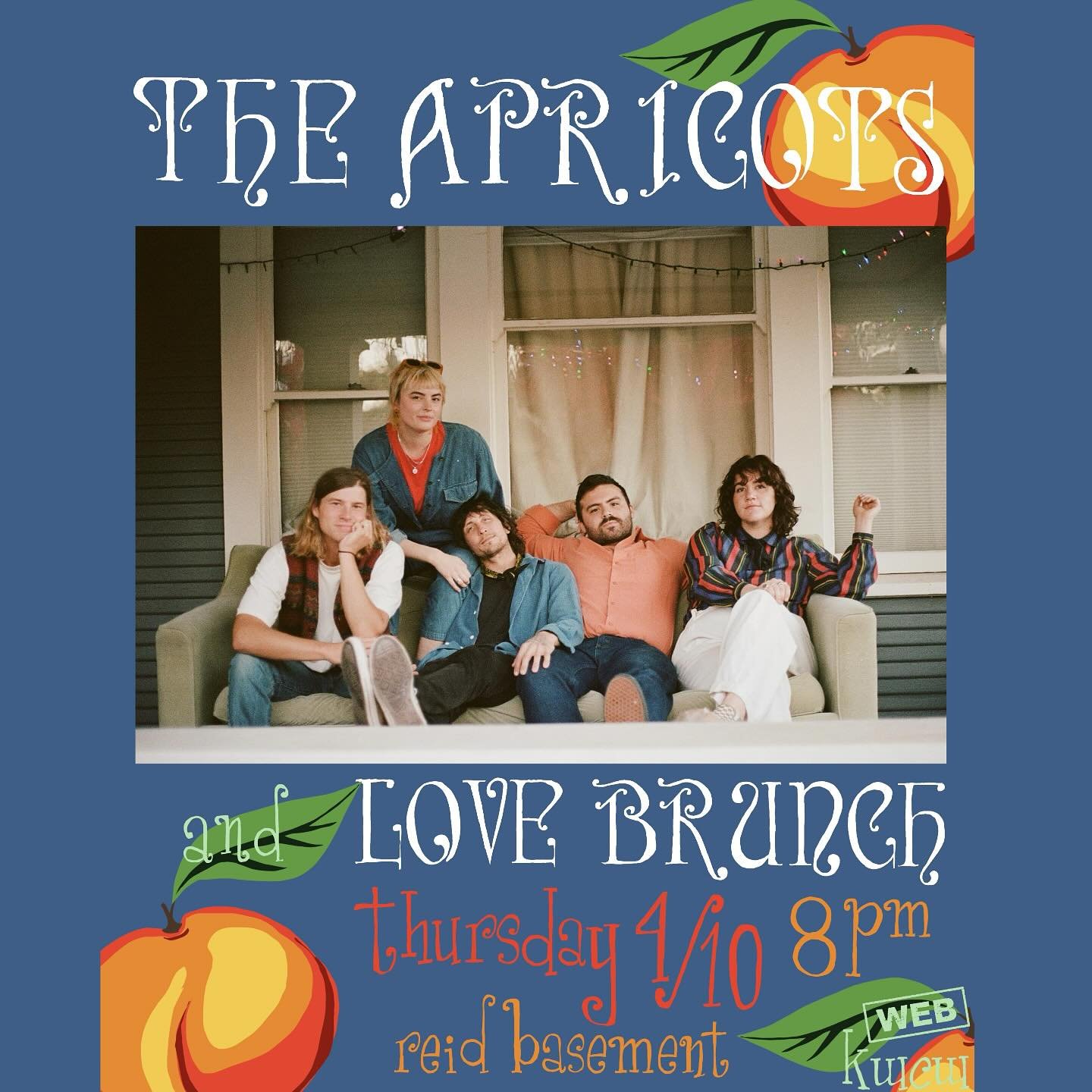 Come watch and support Whitman alum and student bands, The Apricots and Love Brunch performing live TOMORROW at 8 PM in Reid Basement! Admission is free!