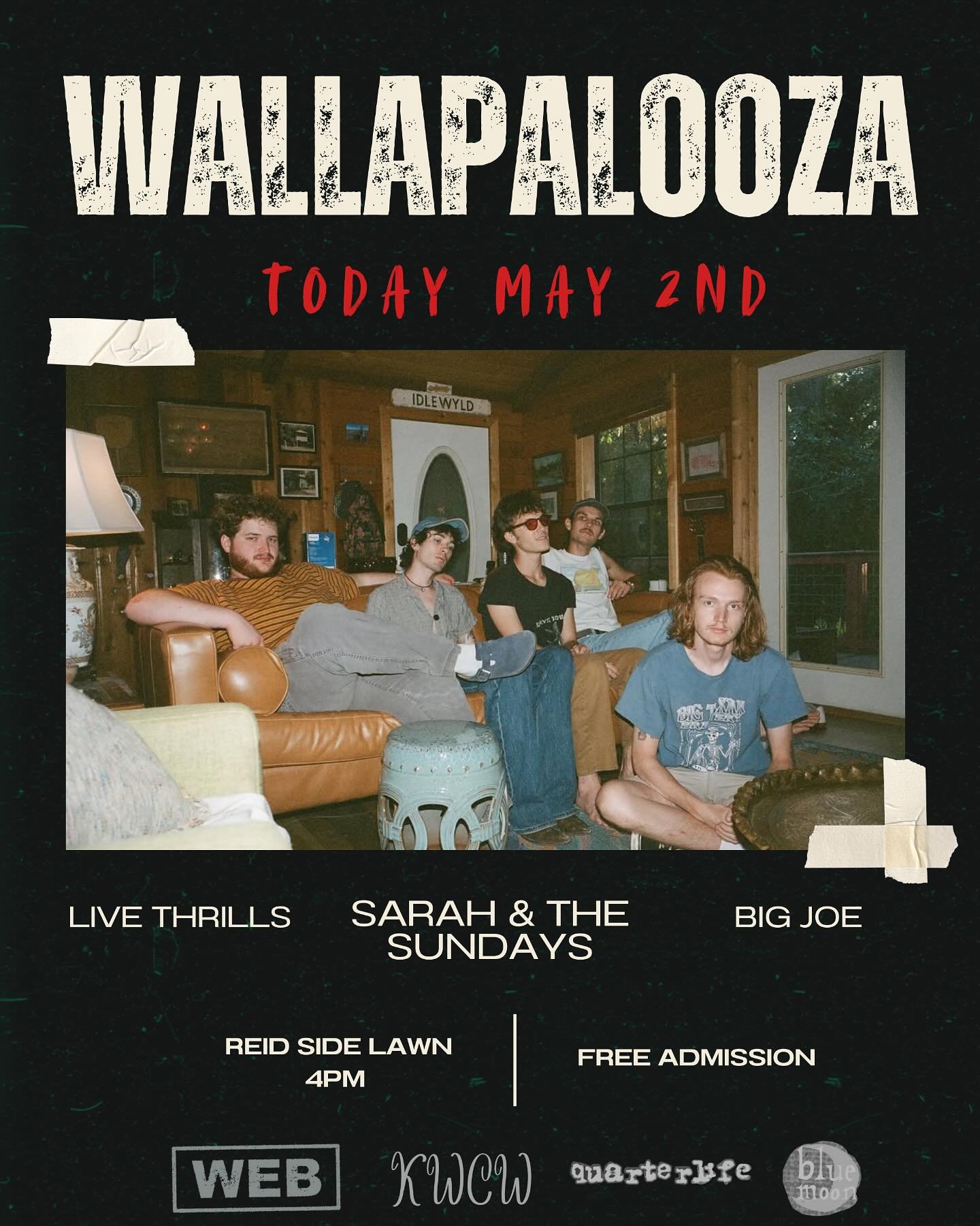 TODAY!! Come listen to live music and support Whitman art vendors 🎸