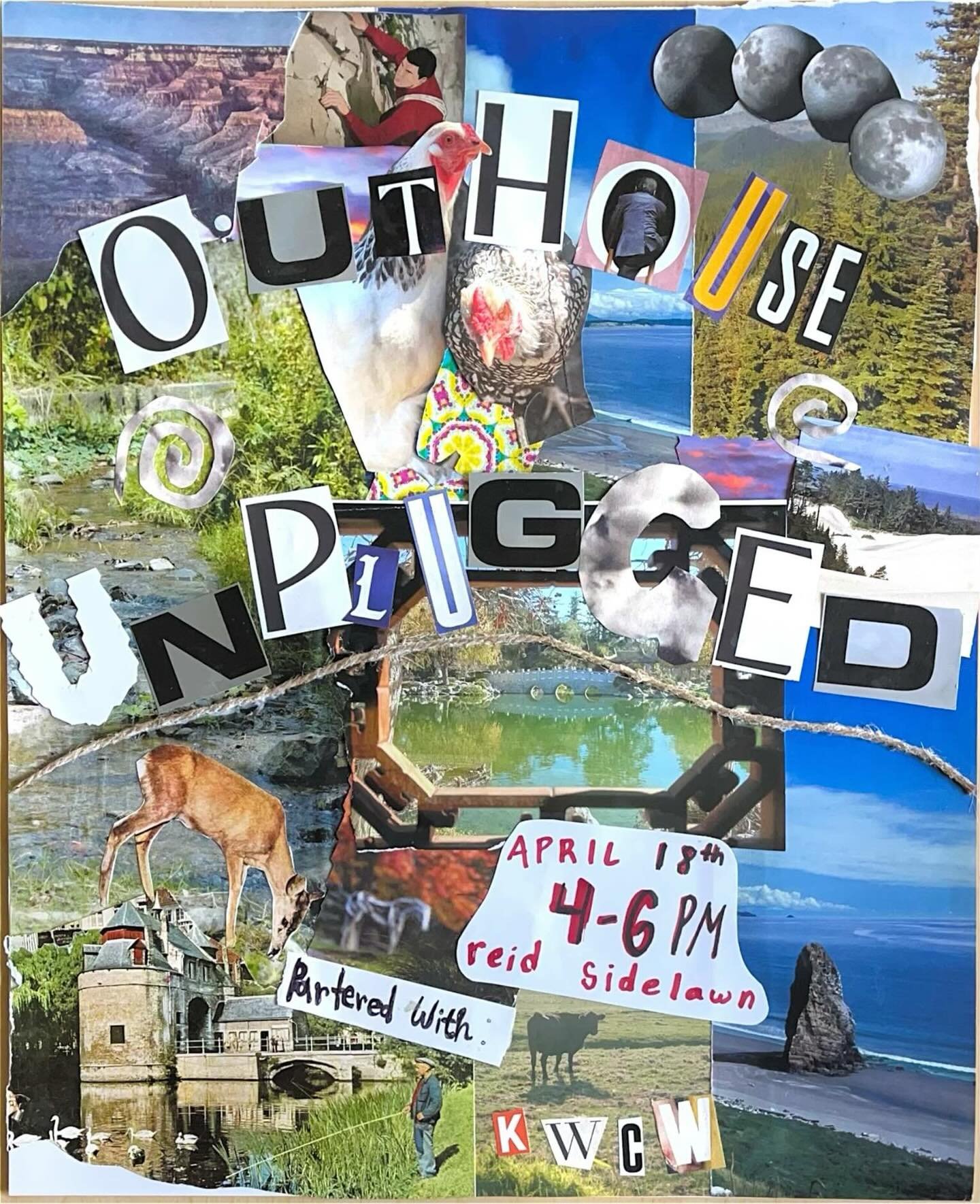 Join KWCW &amp; The Outhouse at 4PM on Reid side lawn for an UNPLUGGED CONCERT! See you NEXT SATURDAY (04/18)