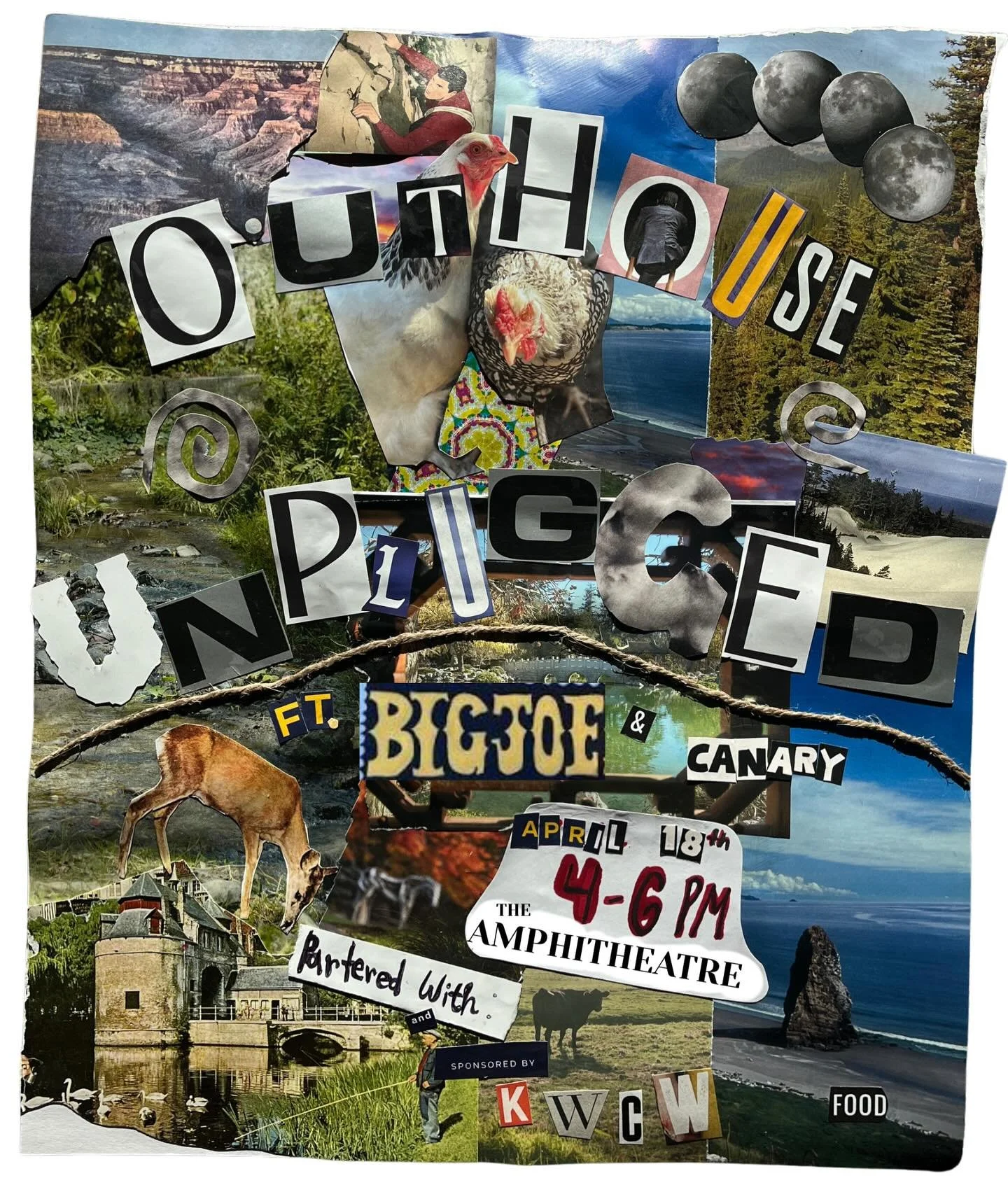 Outhouse Unplugged is TODAY!! Big Joe. Canary. Pretzels. Lemonade. All of the above and more today from 4-6pm in the amphitheater!