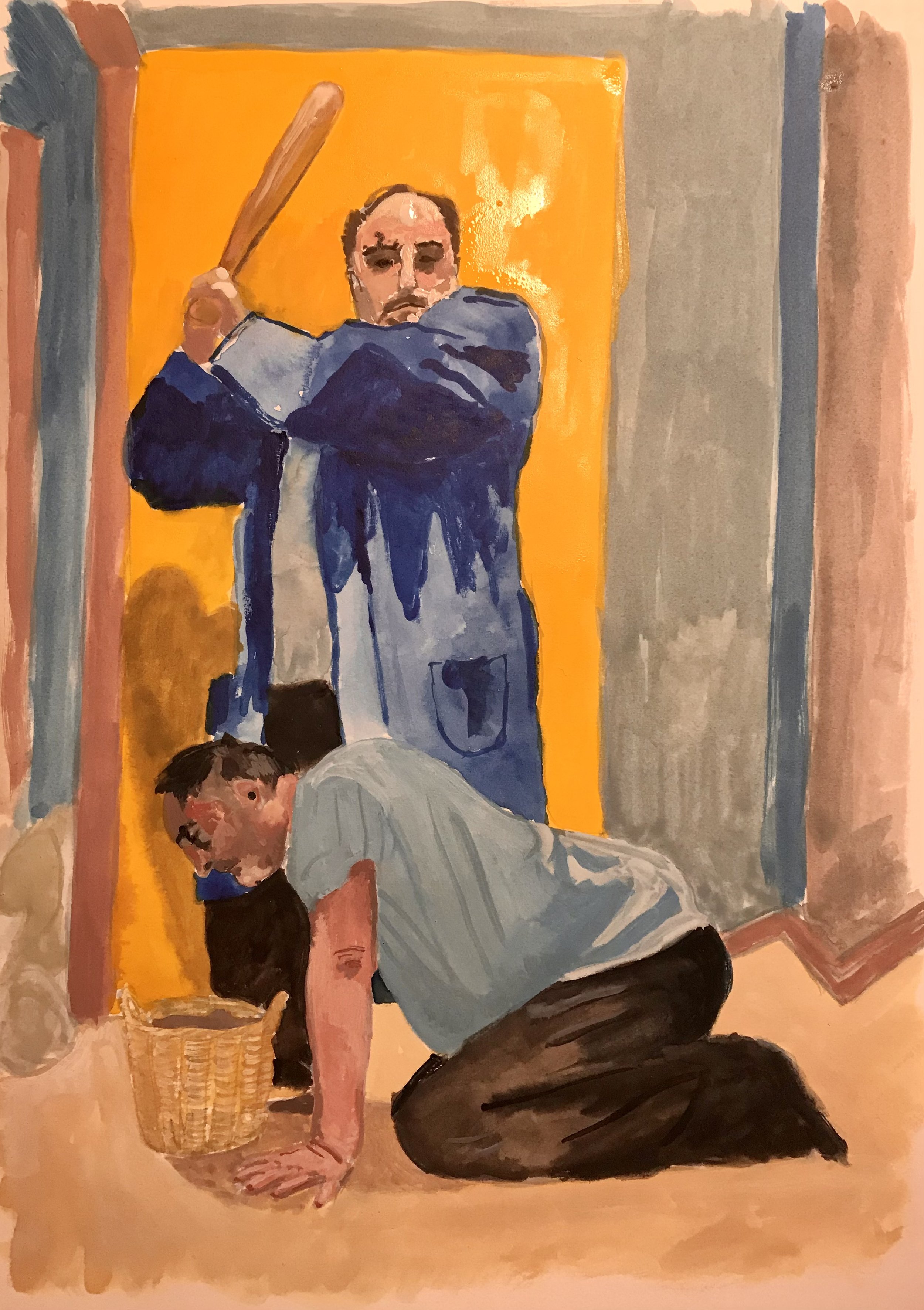 Batting Practice 4. Watercolour. 2020.