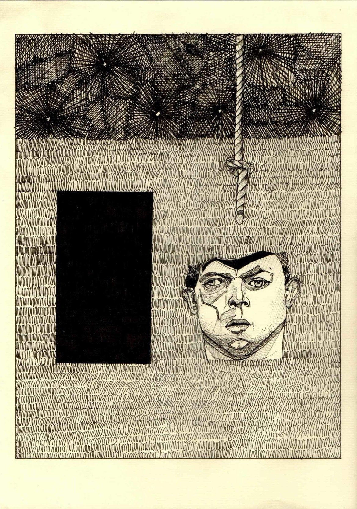 Goliath. Ink on laid paper. 21 x 29cm. 2018.