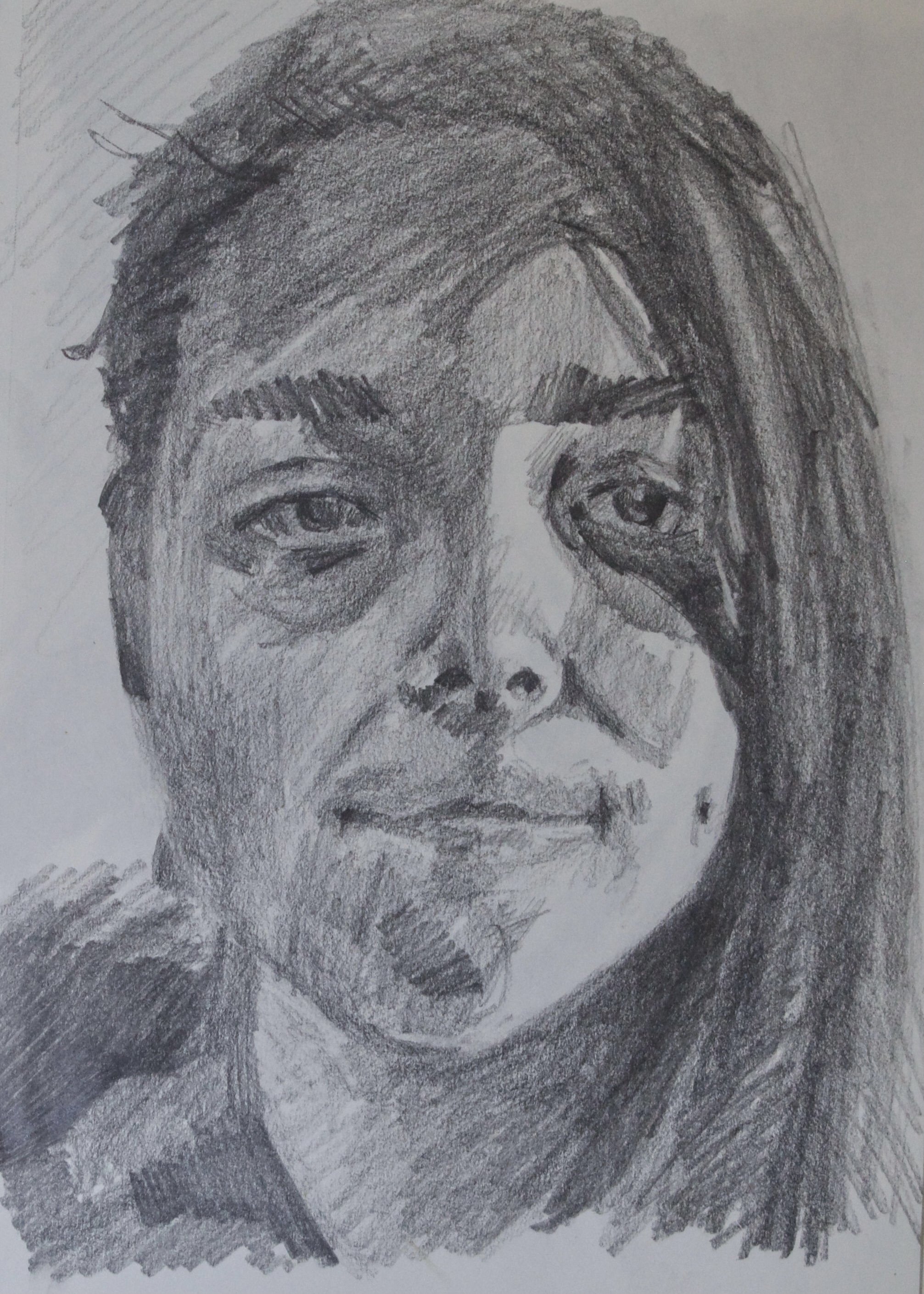 Sketch of Luke. Pencil on paper. 21 x 29cm. 2021.